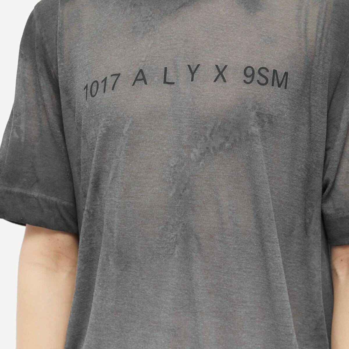 1017 ALYX 9SM Men's Transluscent Graphic T-Shirt in Black 1017 ALYX 9SM