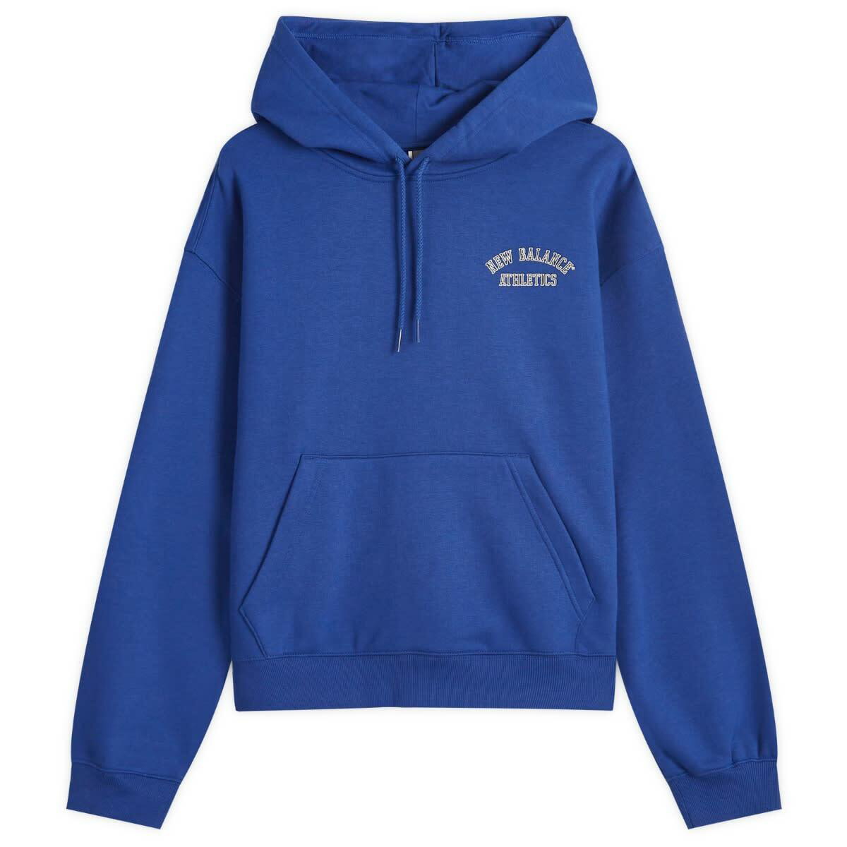 New Balance Women's Varsity Fleece Hoodie in Dark Mushroom