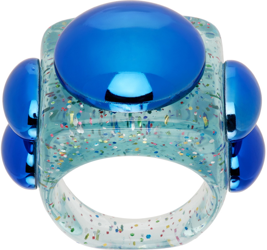 【関税込み】La Manso ブルー Beetle In Pool リング Blue Beetle In Pool Ring by La Manso on Sale