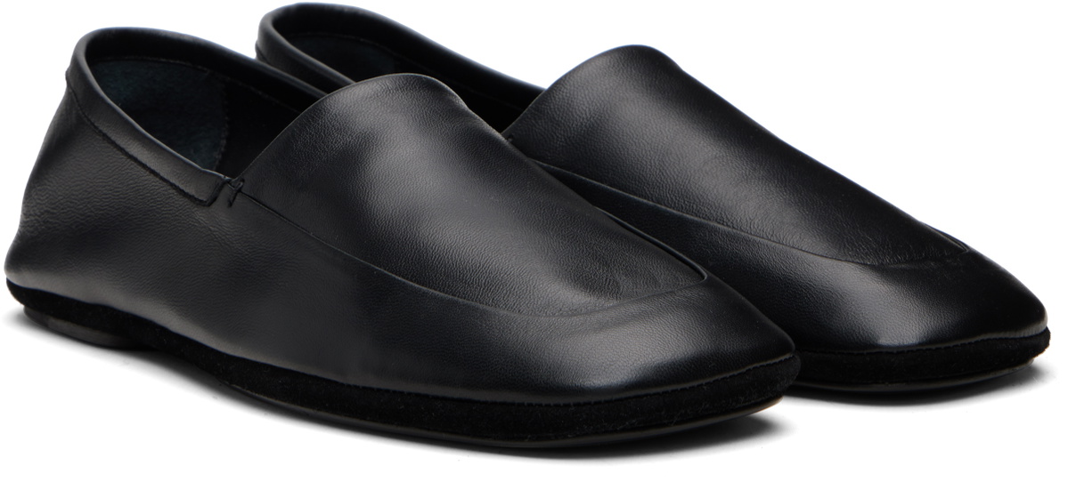 LEMAIRE Black Indoor Slipper Loafers
