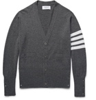 Thom Browne - Slim-Fit Striped Cashmere Cardigan - Men - Gray