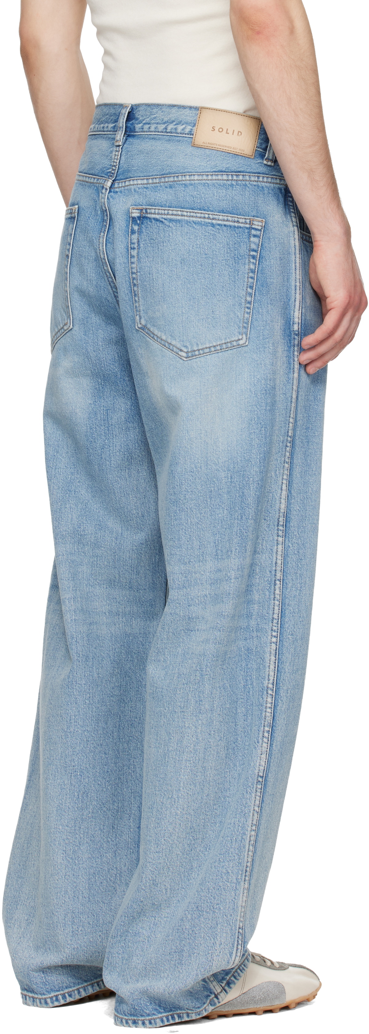Solid Homme Blue Semi-Flare Jeans