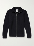 S.N.S. Herning - Virgin Wool Zip-Up Cardigan - Blue