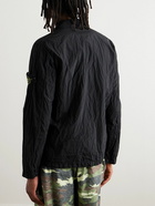 Stone Island - Logo-Appliquéd Garment-Dyed Crinkle Reps ECONYL® Nylon Overshirt - Black