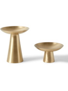 Soho Home - Set of Two Marlton Brushed Gold-Tone Candle Holders