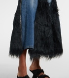 Junya Watanabe Low-rise denim maxi skirt