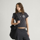 END. Women's Monogram Baby T-Shirt in Cinder Black