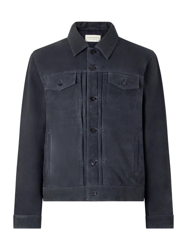 Photo: Officine Générale - Liam Suede Jacket - Black