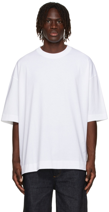 Photo: Dries Van Noten White Medium Weight Jersey T-Shirt