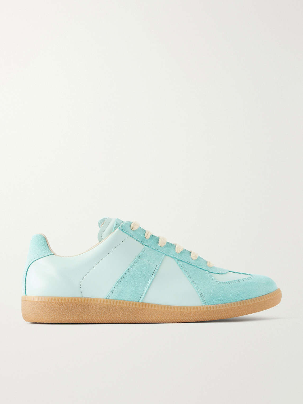 Maison Margiela - Replica Leather and Suede Sneakers - Blue
