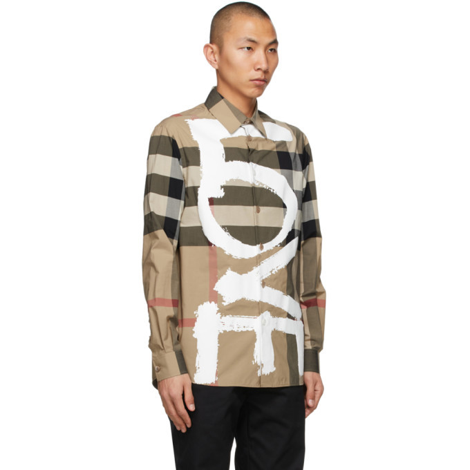 Burberry Beige Vintage Check Love Shirt Burberry