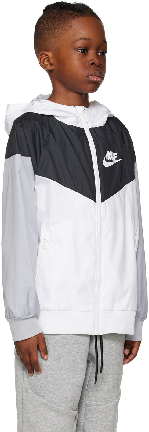 Nike Kids White Windrunner Big Kids Jacket