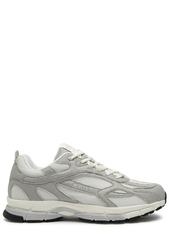 Photo: Mercer The Re-run Pineapple Panelled Mesh Sneakers Grey