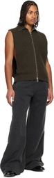 Jean Paul Gaultier Brown Turtleneck Sweater Vest