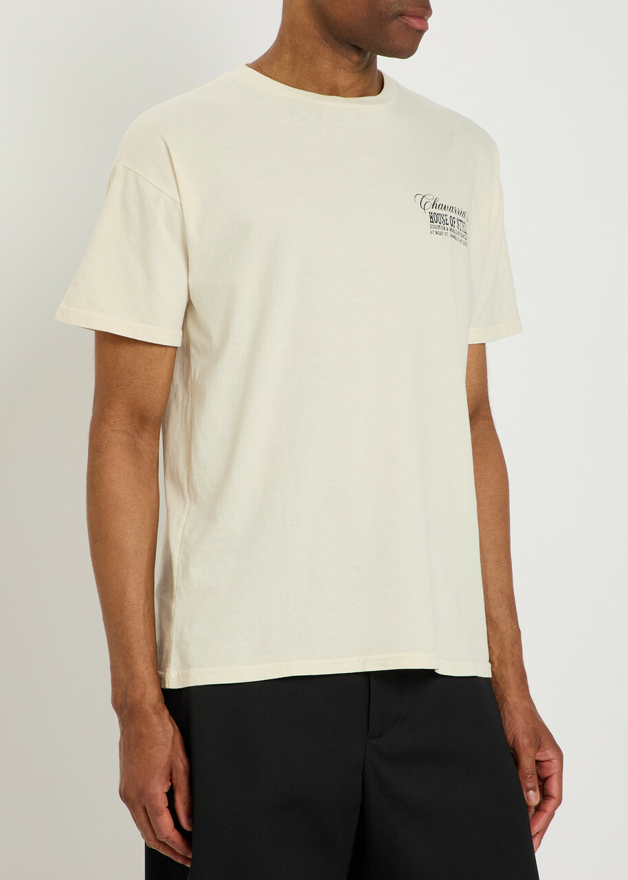 Willy Chavarria Easy Printed Cotton T-shirt White