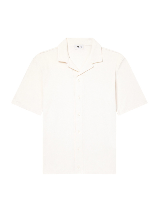 Photo: Altea - Jean Camp-Collar Cotton-Piqué Shirt - Neutrals