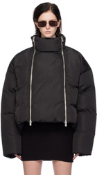 HELIOT EMIL Black Zip Down Jacket