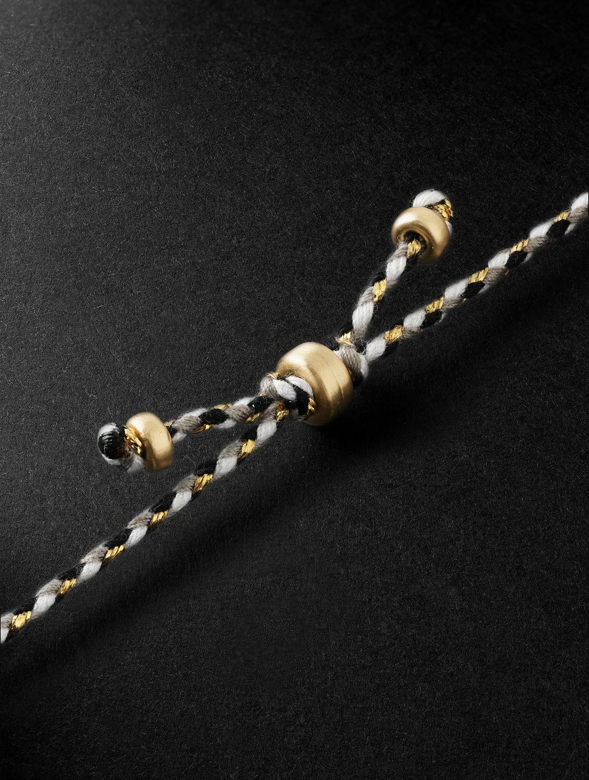Jacquie Aiche - Gold, Silk, Diamond and Emerald Necklace