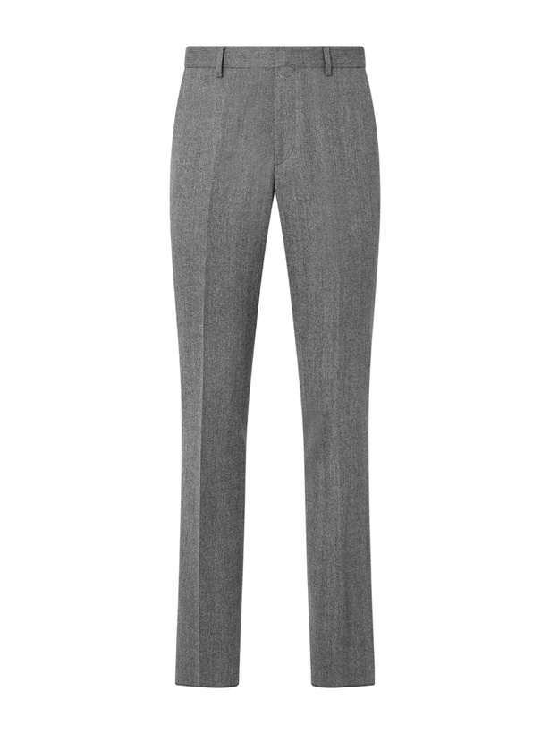 Photo: Paul Smith - Brierley Straight-Leg Herringbone Wool and Cashmere-Blend Suit Trousers - Gray