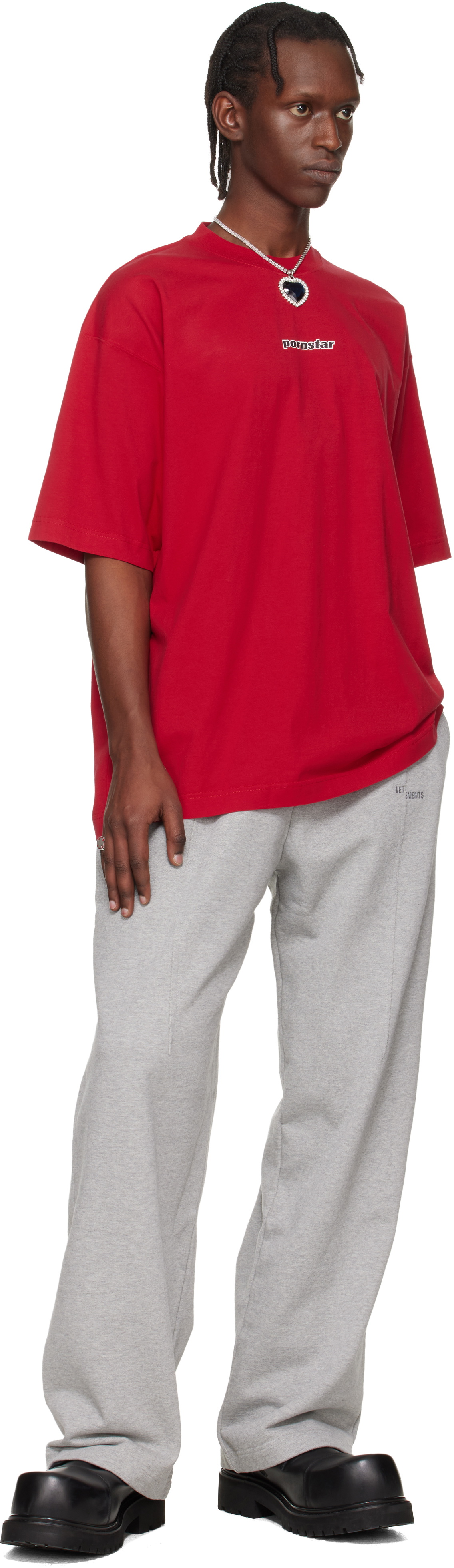 VETEMENTS Red 'Pornstar' T-shirt