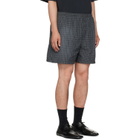 Balenciaga Black & Blue Technical Check Boxer Shorts