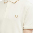 Fred Perry Men's Twin Tipped Polo Shirt in Ecru/Oat/Warm Stone