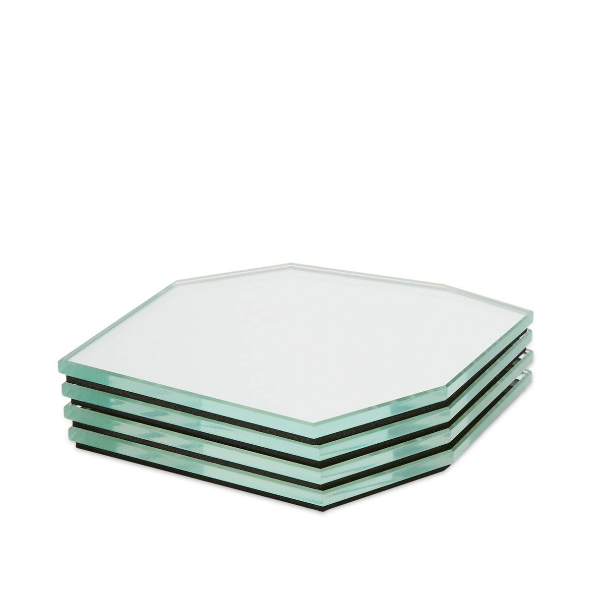 ferm LIVING Shard Coasters - Set of 4 in Clear 