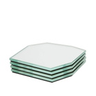 ferm LIVING Shard Coasters - Set of 4 in Clear 