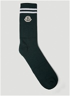 Pack Of Three Logo Patch Socks in Multicolour