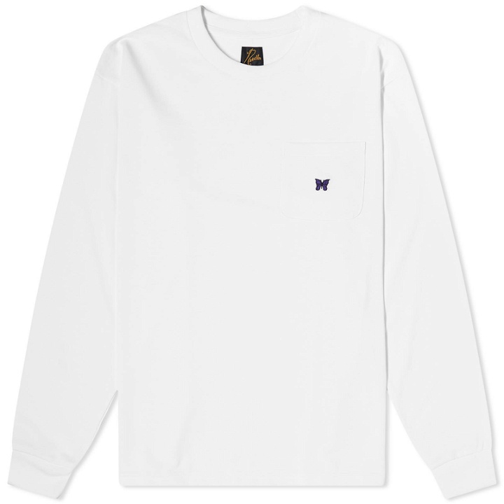 Photo: Needles Women's Long Sleeve Pocket T-Shirt in White