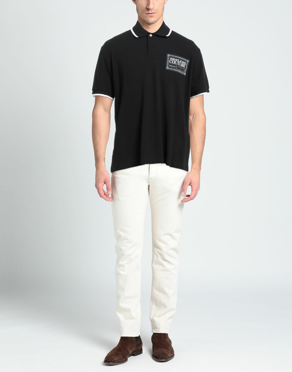 Versace Jeans Couture Mens Polo shirt in Black