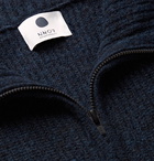 NN07 - Garcia Mélange Baby Alpaca-Blend Zip-Up Sweater - Men - Navy