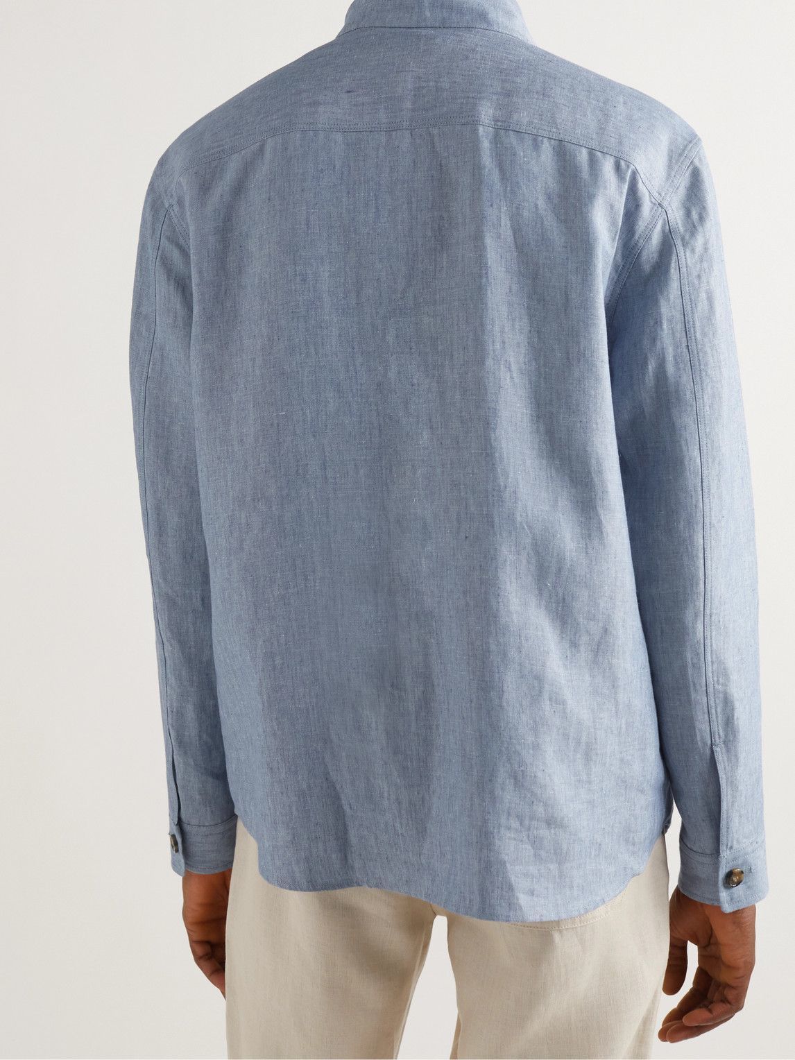 Loro Piana - Newport Linen-Chambray Overshirt - Blue Loro Piana