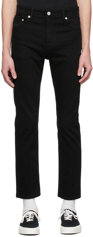 Photo: Maison Kitsuné Black Slim Fit Jeans