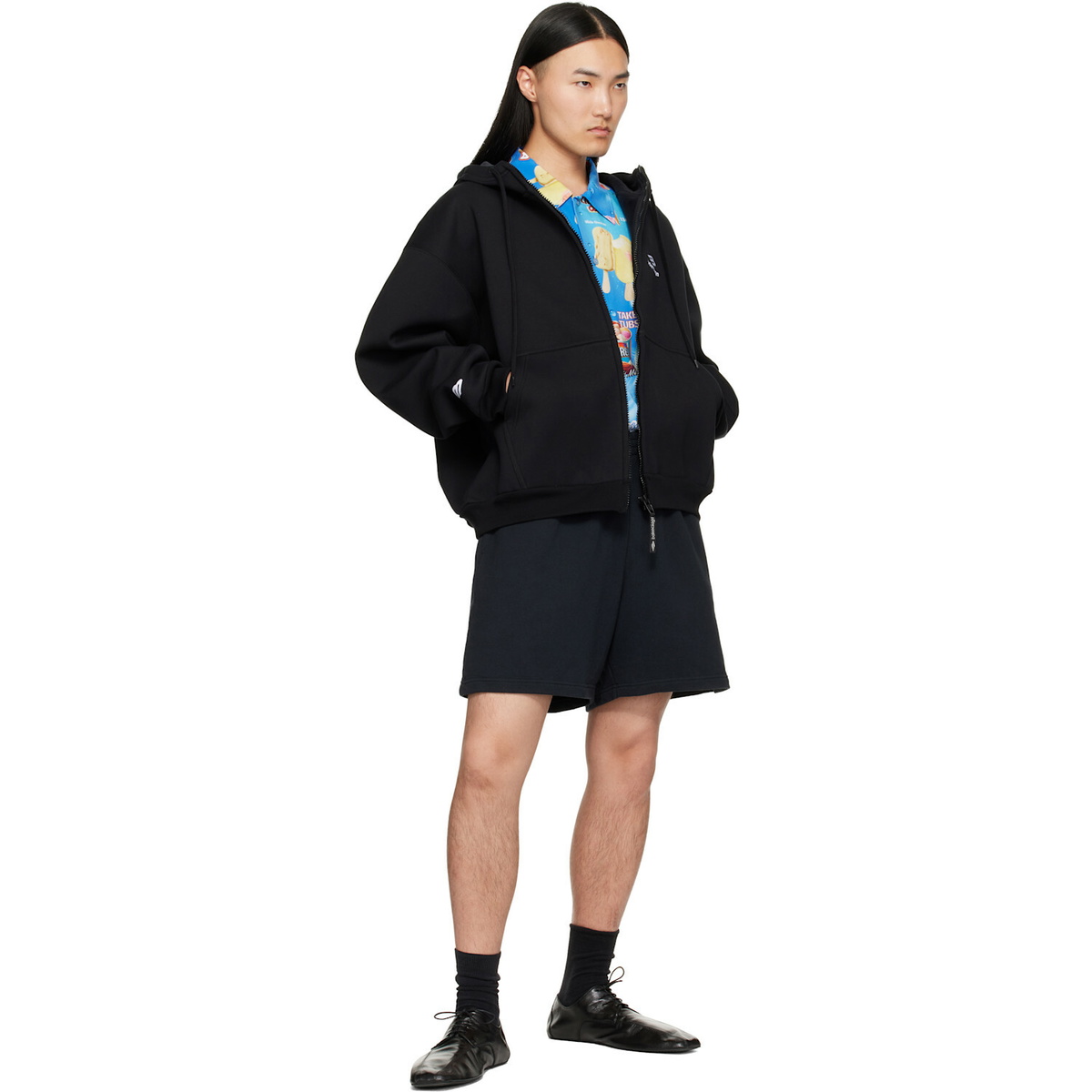 Balenciaga Black Zip-Up Hoodie