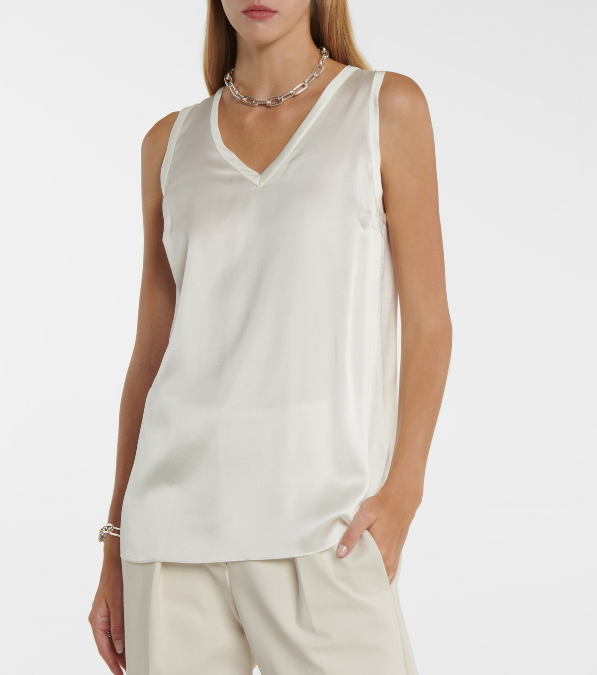Brunello Cucinelli Gray Cashmere Tank Tops