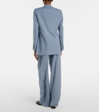 Loro Piana Hector wool, silk, and linen wide-leg pants