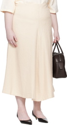 Studio Nicholson Off-White Mae Kick Front Midi Skirt