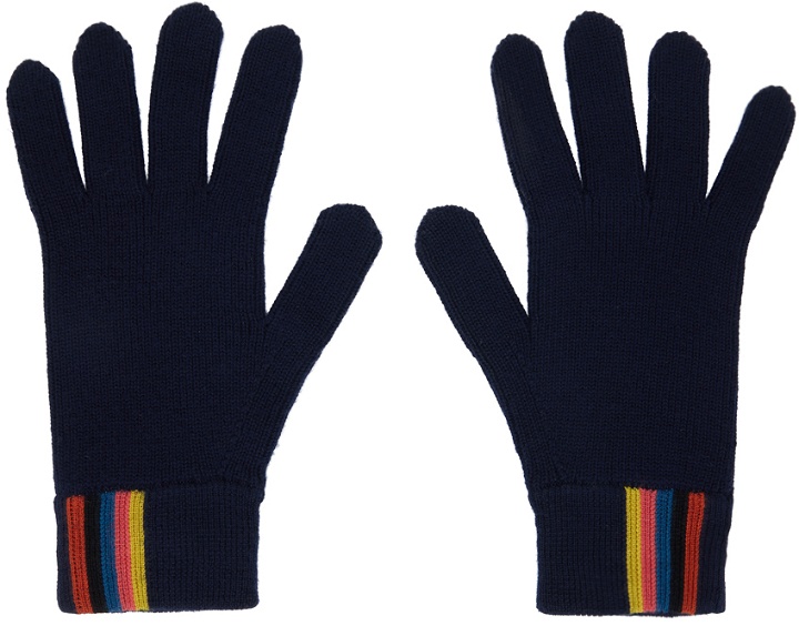 Photo: Paul Smith Navy Artist Stripe Gloves