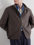 Sunspel - Donegal Wool and Silk-Tweed Jacket - Brown