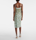 Costarellos Palla embellished lace and tulle midi dress