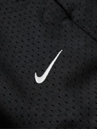 Nike - Straight-Leg Logo-Embroidered Mesh Drawstring Shorts - Black