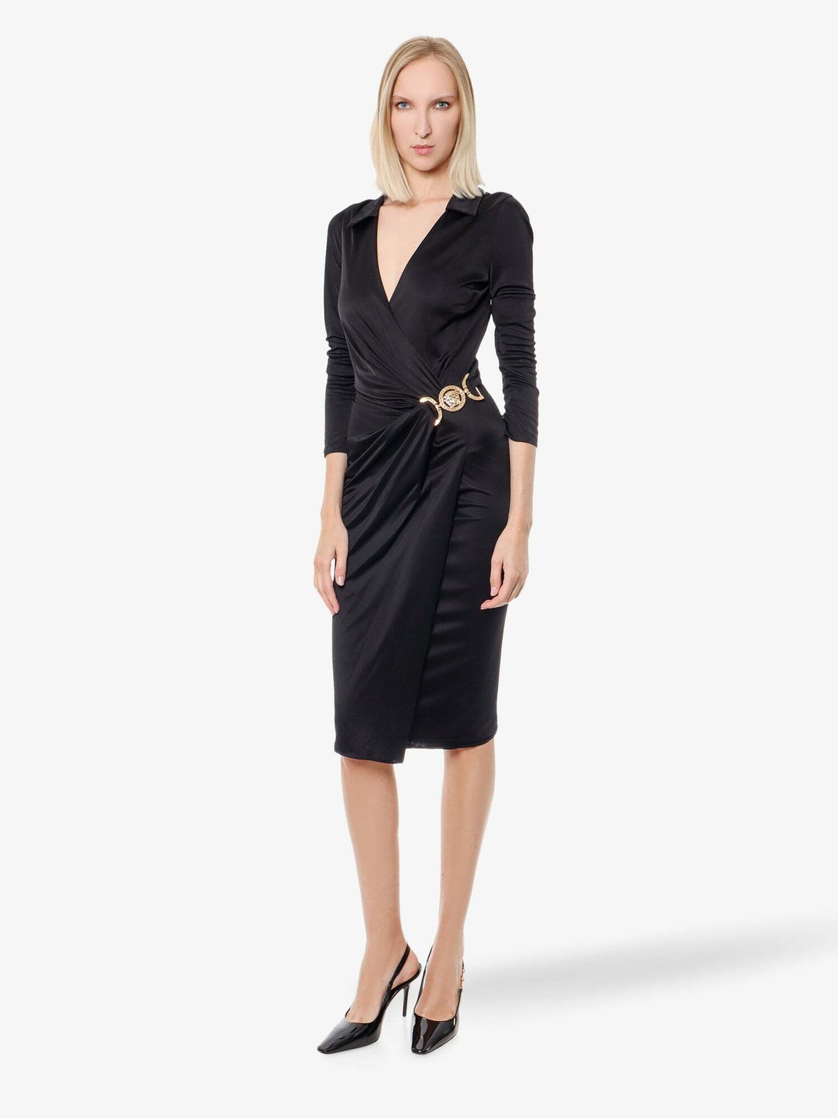 ワンピース VERSACE Woman Dress Black 10172621A12052 1B000 Versace - Midi dress for Woman - Black - 10172621A12052