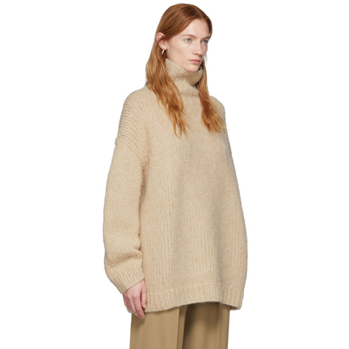 Lauren Manoogian Beige Hand Knit Turtleneck Lauren Manoogian