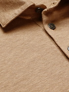 Zegna - Linen Polo Shirt - Brown