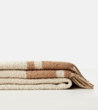 The House of Lyria Fringed silk and cashmere-blend blanket