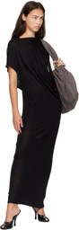 Belle Anna Black Ornament Maxi Dress