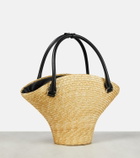 Balenciaga Beach Medium straw tote bag