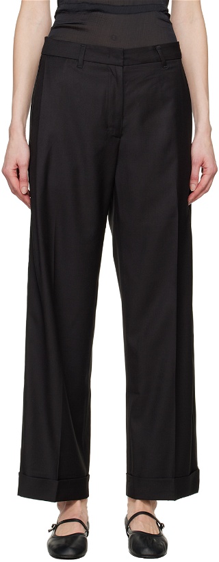 Photo: Youth Black Pleated Trousers