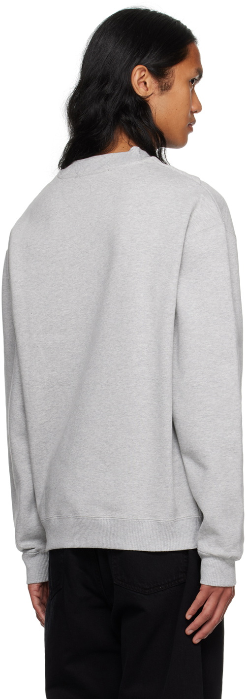 LGN Louis Gabriel Nouchi Gray Laceration Sweatshirt